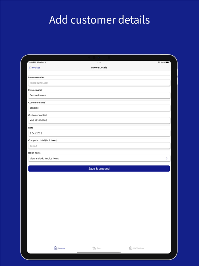 Invoice and Bills in MS Excel