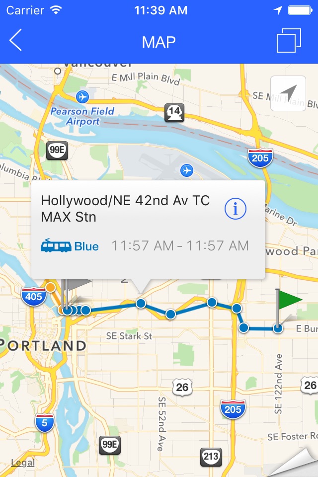 ezRide Portland TriMet Transit screenshot 2