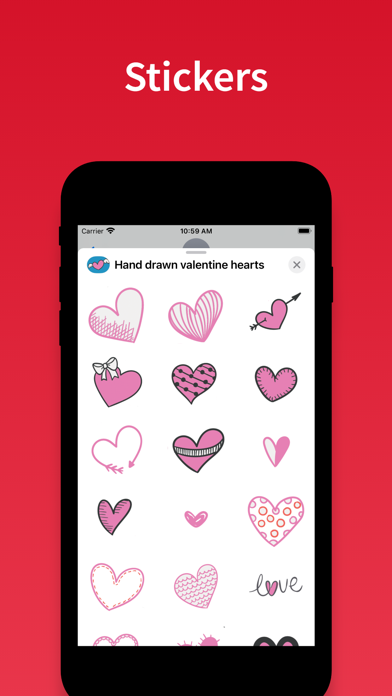 Screenshot #1 pour Autocollants emoji coeur