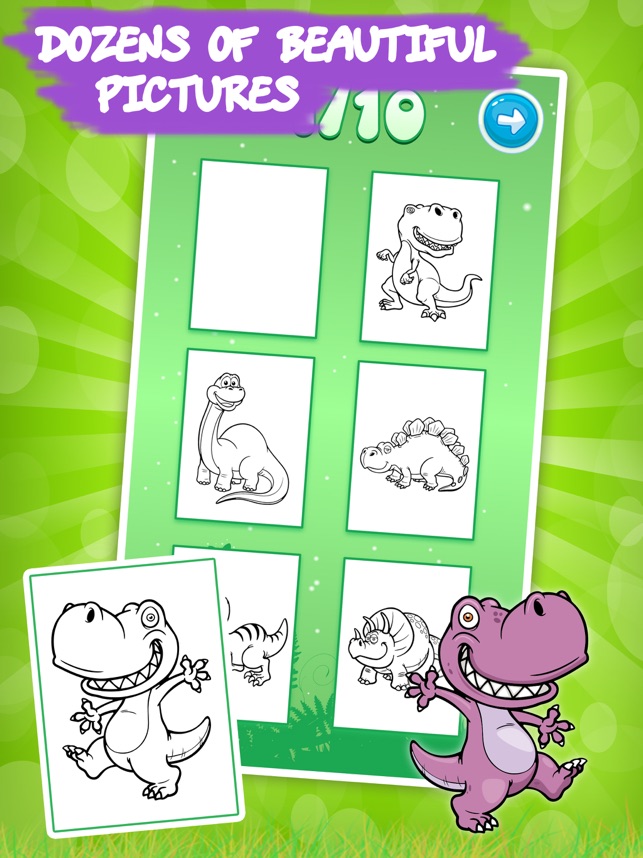 Desenhos de Dinosauros para Colorir para Adultos – Os melhores jogos e  aplicativos para iPhone e iPad