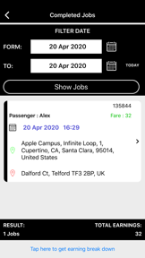 TBMS Driver - Taxi system screenshot