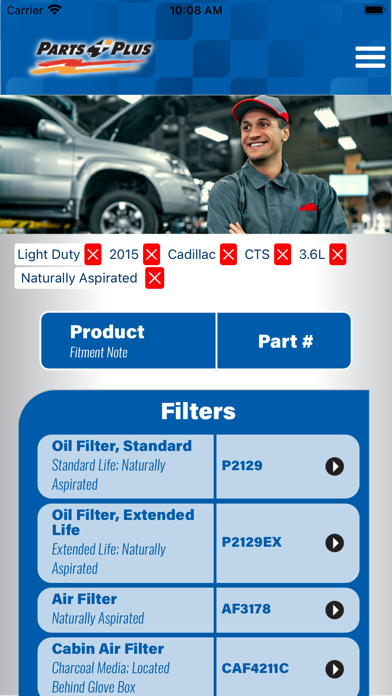 Parts Plus Screenshot