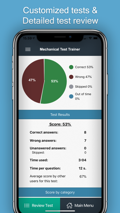 Mechanical Test Trainer Screenshot