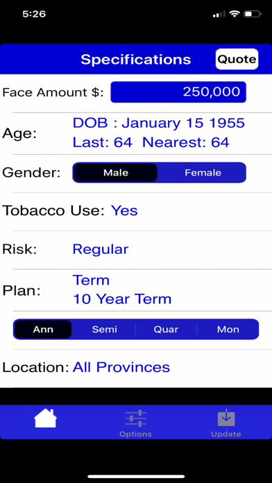 QuotesOnTap Screenshot