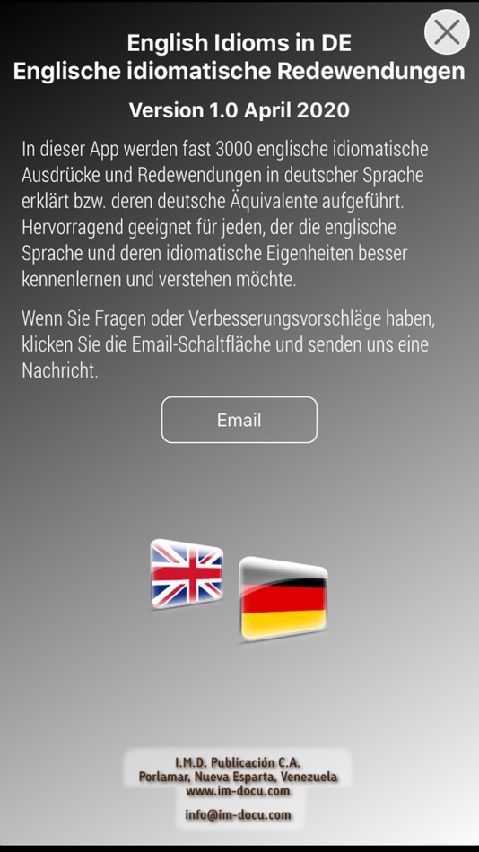#1. English Idioms in DE (iOS) By: I.M.D. Publicacion C.A.