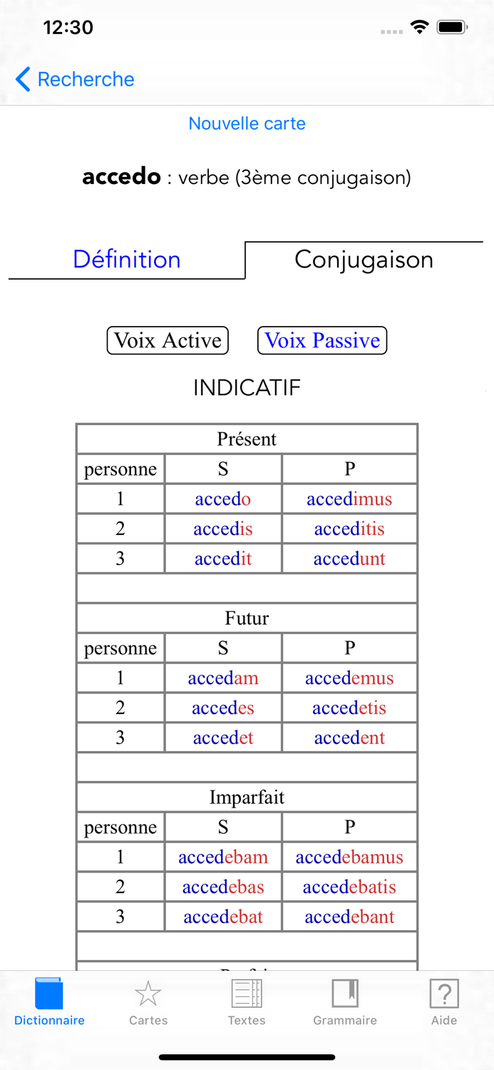 Tabula Dictionnaire Latin