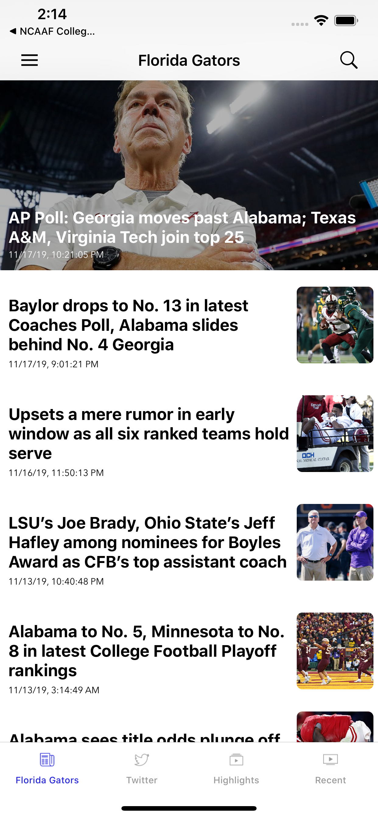 College Football Talk Scores