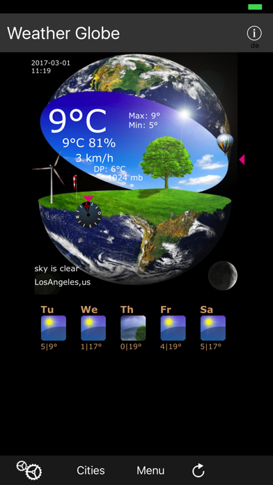 Weather Globe Screenshot