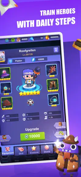 Game screenshot Fitness RPG: Pedometer game apk