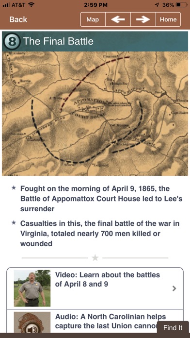 Appomattox Battle App Screenshot