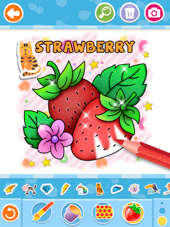 Screenshot #4 pour Glitter fruits coloring