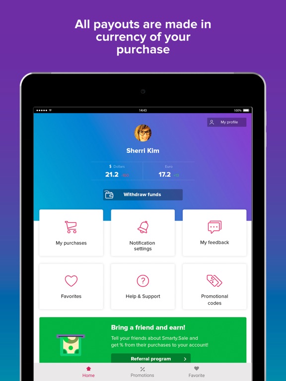Smarty.Sale - Cash Back iPad screenshot 4 - Shopping app