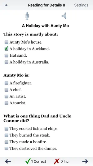 Reading for Details II screenshot 2