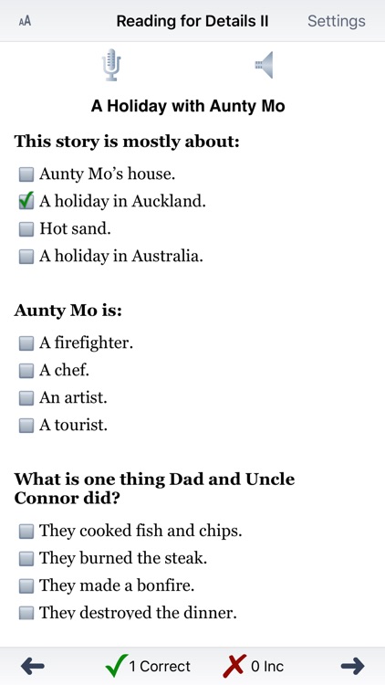 Reading for Details II