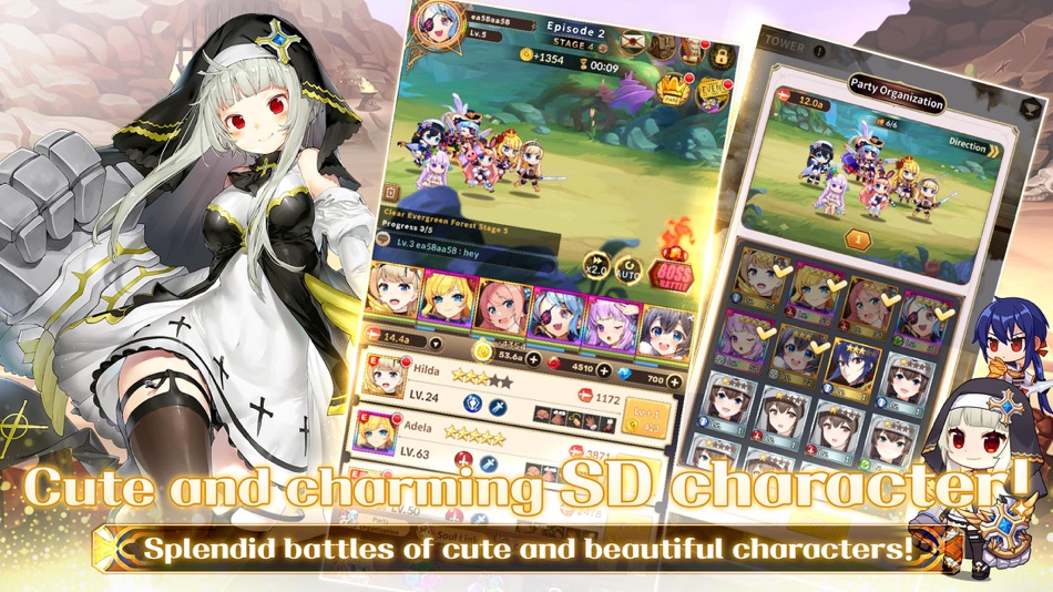 #3. Merge Girls : Idle RPG (iOS) 由: 주식회사 초콜릿소프트