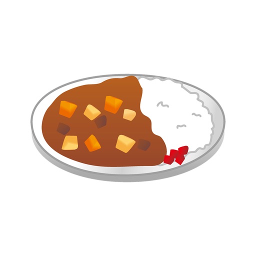 Curry rice sticker icon