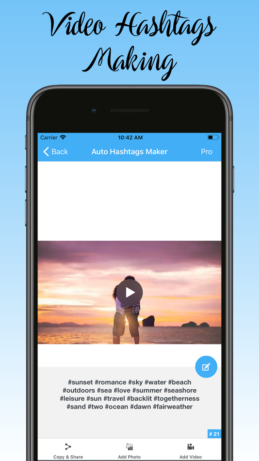 #3. Auto Hashtags Maker (iOS) Podle: Rathod Hardik Atulbhai