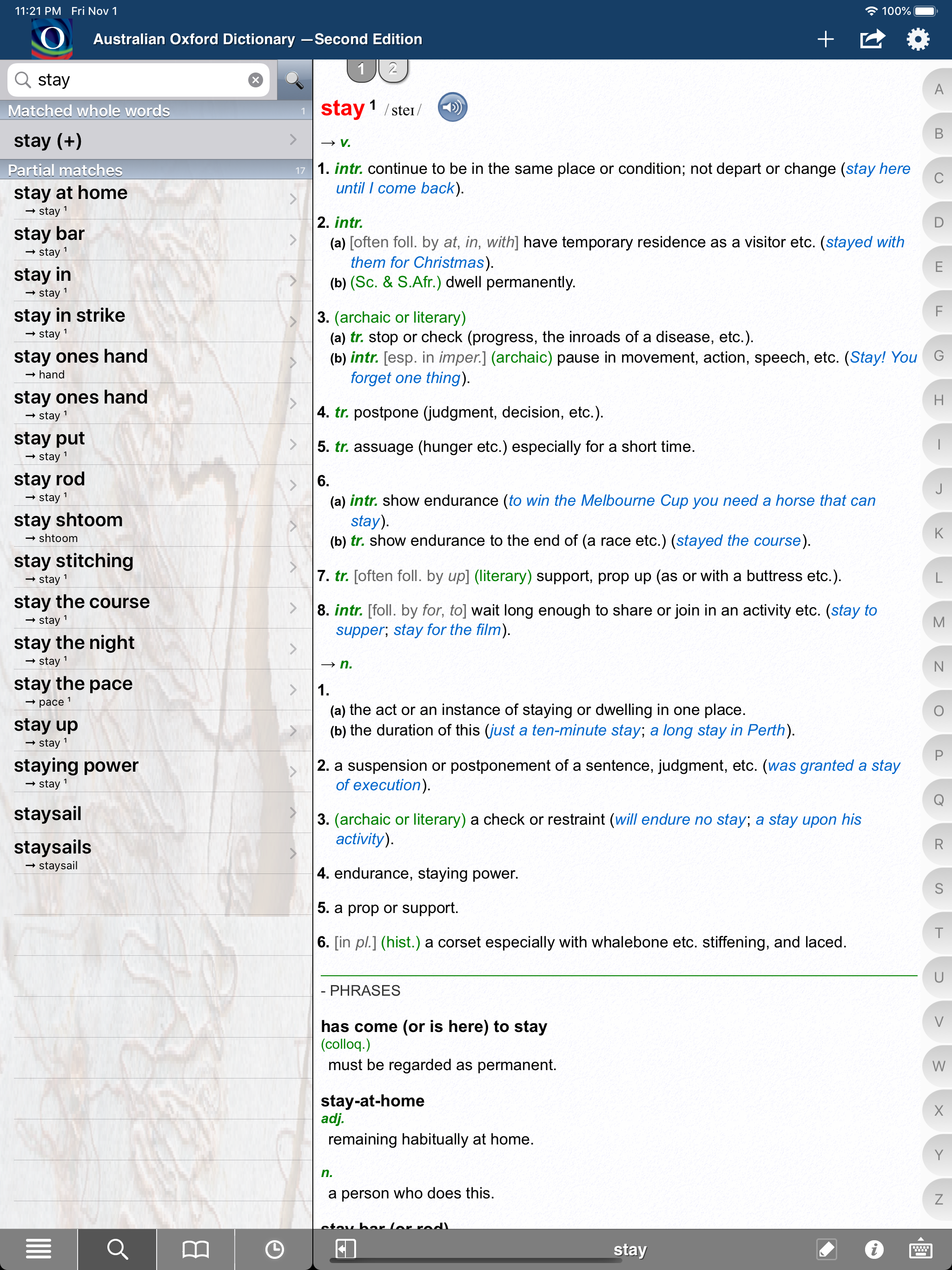 Australian Oxford Dictionary screenshot 10