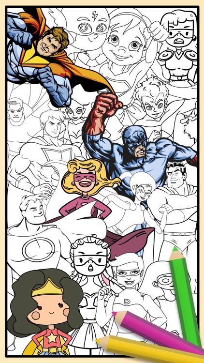 Superheroes Pages for Coloring