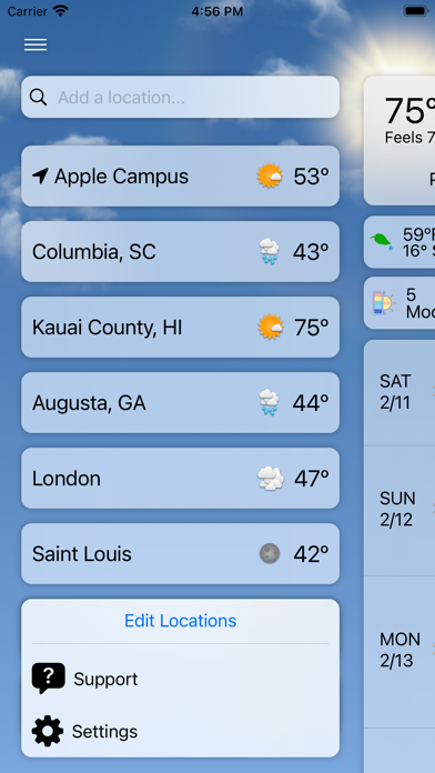 Forecast Bar - Weather + Radar Screenshot