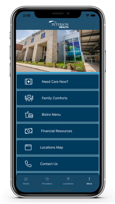 Peterson Health Screenshot