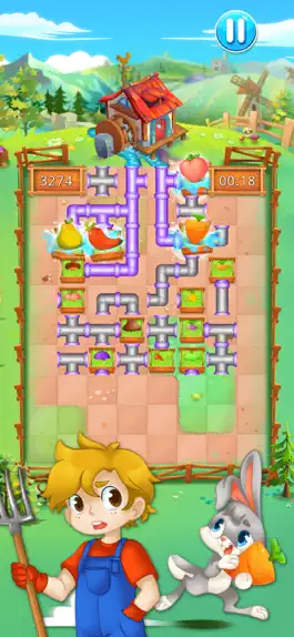 Game screenshot Happy farm : make water pipes hack