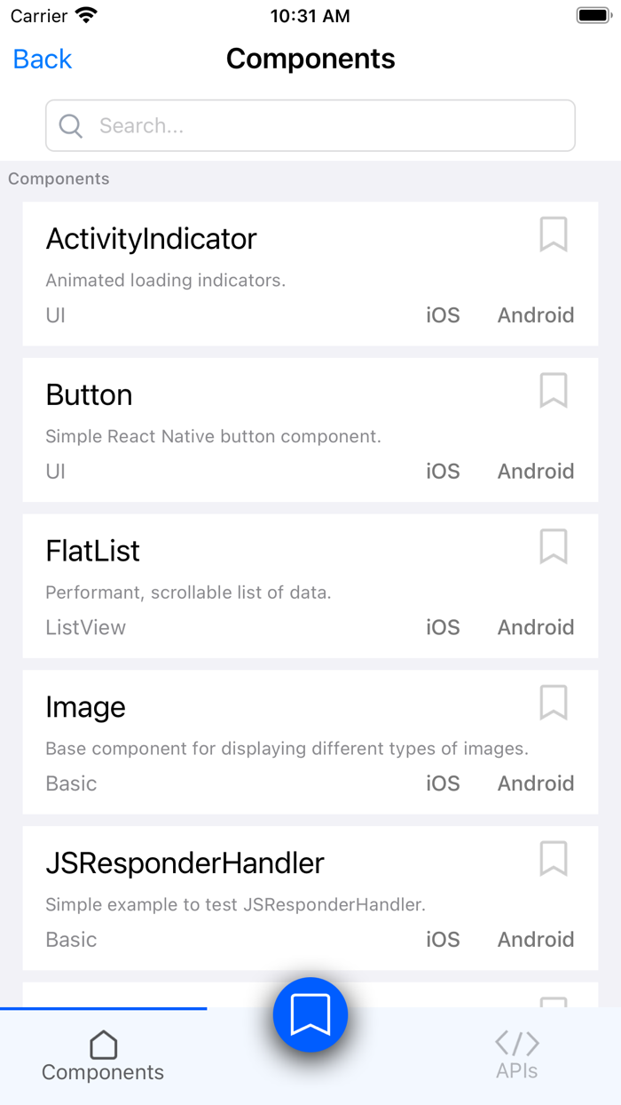 Expo and React Native components