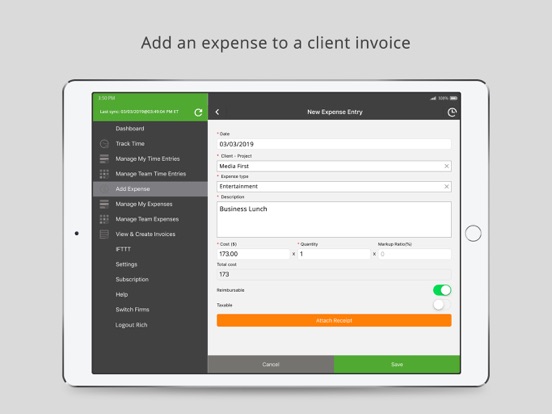 Screenshot #5 pour Time Tracker by eBillity