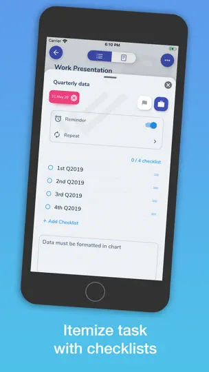 Capture d'écran de HibiDo: Todo, Calendar & Notes sur iPhone 6