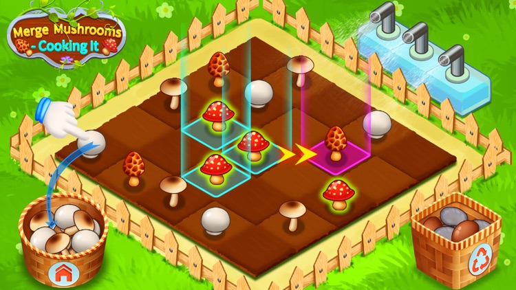 Merge Mushrooms Cooking It