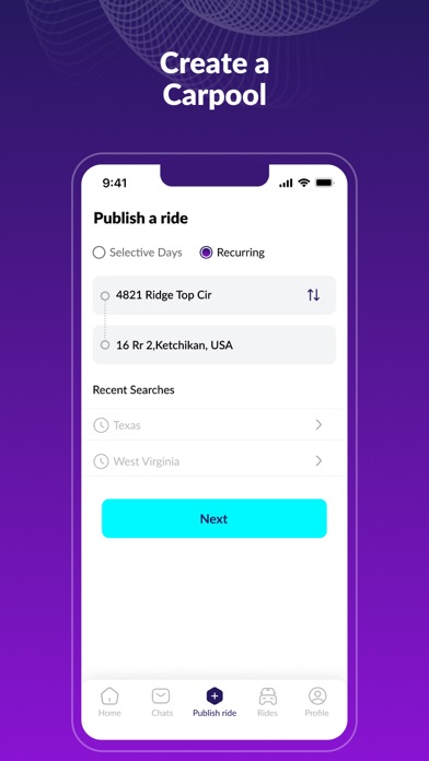 LetsRideKids: Safe Ride App Screenshot