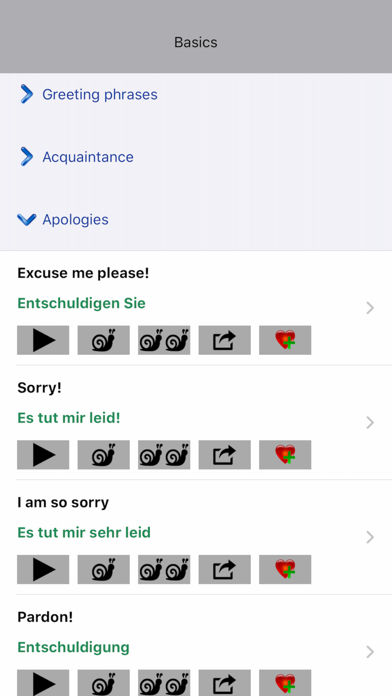 German Travel Phrases & Words Screenshot