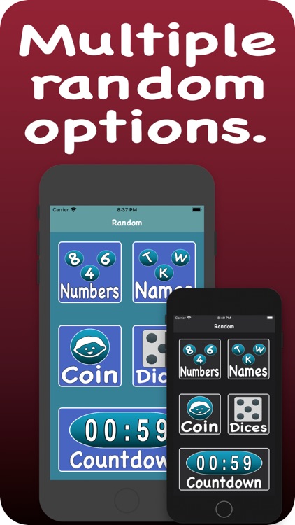 Random Name and Numbers.