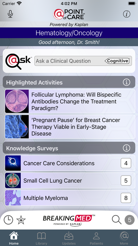 #1. Hem/Onc @Point of Care (iOS) 由: @Point of Care