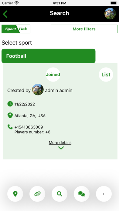 SportLink Screenshot