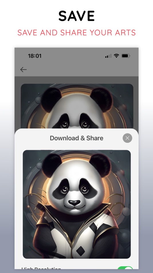 #6. AI Photo Generator - PandAI (iOS) Podle: Helikanon Ltd.