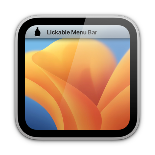 Lickable Menu Bar icon