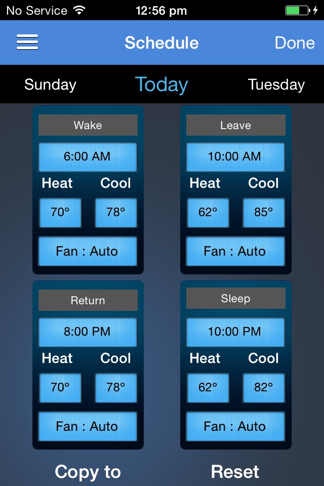 AprilAire Wi-Fi Thermostat App screenshot 2