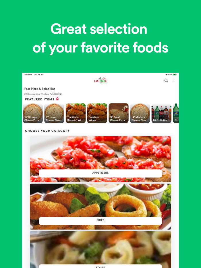 Fast Pizza and Salad Bar