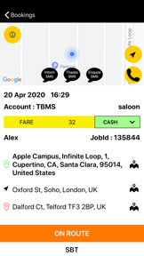 TBMS Driver - Taxi system screenshot