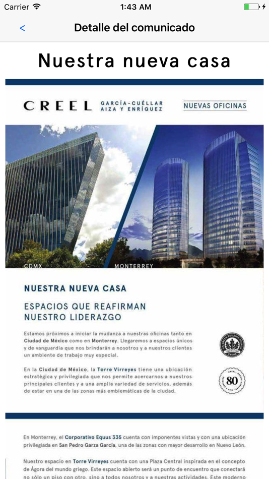 #5. Creel App (iOS) 由: Creel, Garcia-Cuellar, Aiza y Enriquez, S.C.
