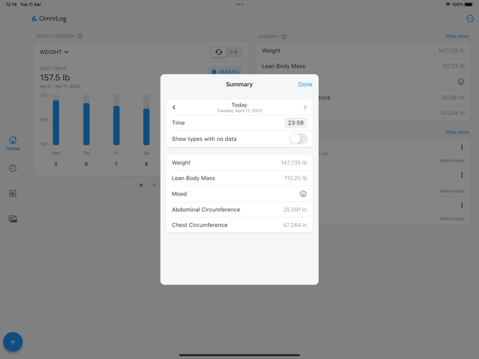 OmniLog Weight Tracker