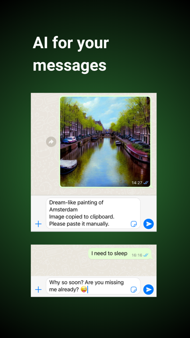 AI chat & AI art: X Keyboard Screenshot
