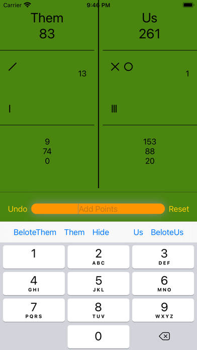 Belote Points Screenshot