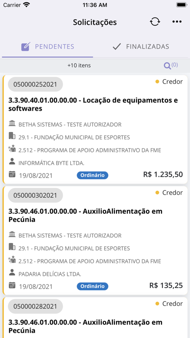 Autorizador Screenshot