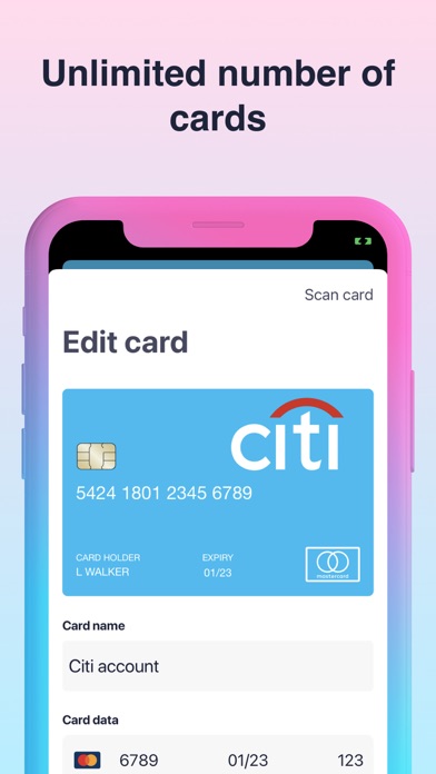 Screenshot #3 pour Wallet. Secure bank card safe