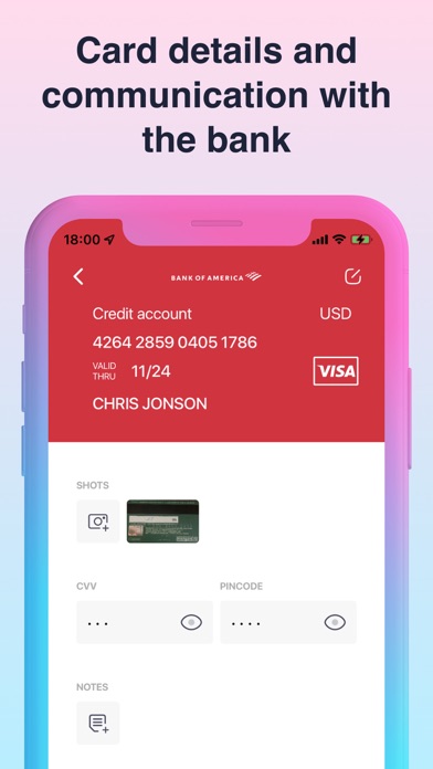 Screenshot #2 pour Wallet. Secure bank card safe