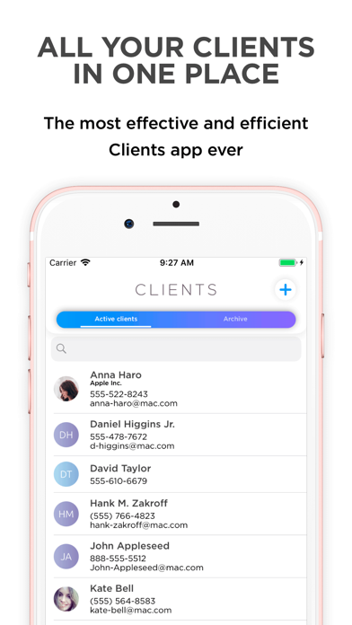 Clients — your client database Screenshot