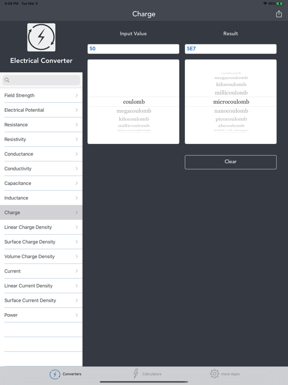Electrical Converter iPad screenshot 4 - Utilities app
