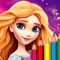 Icon Princess coloring book game